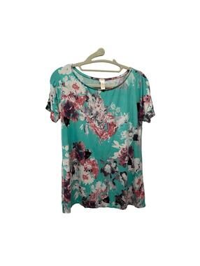 Lara blue floral top, women’s size S